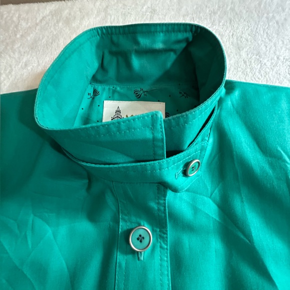 London Fog Vintage Green Women’s Trench Coat Size 14 - Picture 5 of 15